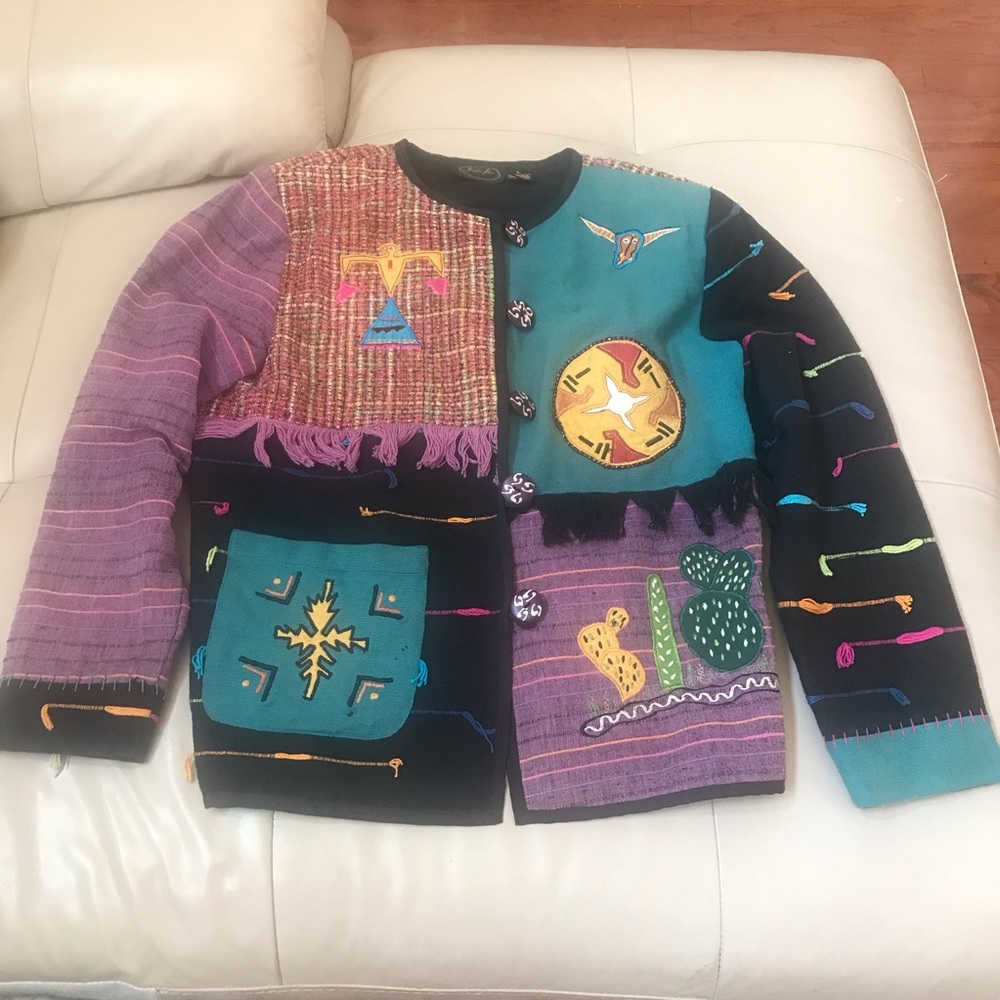 Julia Kin Rare Southwest Fall Design Jacket, Large